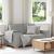 Canapea cu 2 locuri, gri nor, 120 cm, material textil GartenMobel Dekor