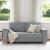 Canapea cu 2 locuri, gri deschis, 140 cm, material textil GartenMobel Dekor