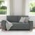 Canapea cu 2 locuri, gri închis, 140 cm, material textil GartenMobel Dekor