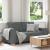 Canapea cu 2 locuri, gri închis, 140 cm, material textil GartenMobel Dekor