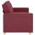 Canapea cu 2 locuri, roșu vin, 140 cm, material textil GartenMobel Dekor