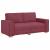 Canapea cu 2 locuri, roșu vin, 140 cm, material textil GartenMobel Dekor