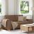 Canapea cu 2 locuri, maro, 140 cm, material textil GartenMobel Dekor