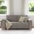 Canapea cu 2 locuri, gri taupe, 140 cm, material textil GartenMobel Dekor