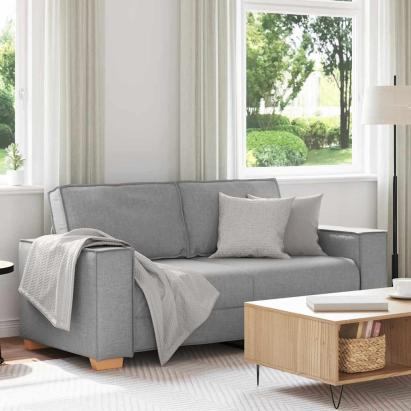 Canapea cu 2 locuri, gri nor, 140 cm, material textil GartenMobel Dekor