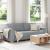 Canapea cu 3 locuri, gri deschis, 180 cm, material textil GartenMobel Dekor