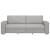Canapea cu 3 locuri, gri nor, 180 cm, material textil GartenMobel Dekor