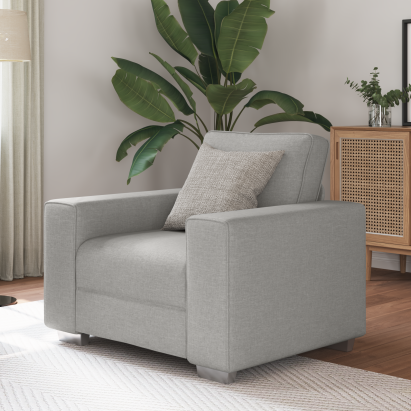 Scaun sofa  Gri nori 59 cm - Țesătură GartenMobel Dekor