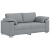 Canapea Loveseat  Gri deschis 140 cm din șezut GartenMobel Dekor