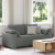 Canapea loveseat  Gri închis 140 cm din material textil GartenMobel Dekor
