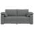 Canapea loveseat  Gri închis 140 cm din material textil GartenMobel Dekor