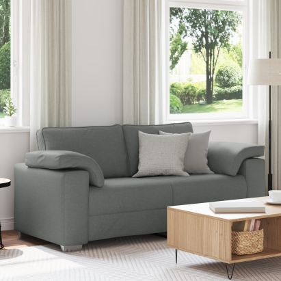 Canapea loveseat  Gri închis 140 cm din material textil GartenMobel Dekor