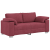 Canapea loveseat Roșu vin 140 cm Textil GartenMobel Dekor