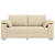 Canapea Loveseat Crem 140 cm Textil GartenMobel Dekor