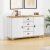Sideboard 'ASKIM'Alb 133.5x40x79 cm Lemn Solid de Pin GartenMobel Dekor