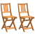 Set de 2 scaune pliabile de grădină 36x46x85 cm Lemn masiv de Acacia GartenMobel Dekor