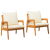 Scaune de Grădină 2 pcs 59.5x65x71.5 cm Lemn Solid de Acacia GartenMobel Dekor