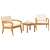 Set Bistro 3 Piese cu Perne - Lemn Solid de Acacia GartenMobel Dekor