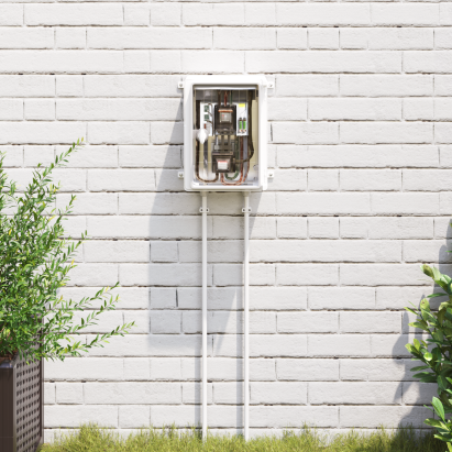 Cabinet de control IP65 Rezistent la apă Gri 21x13x28 cm Plastic ABS GartenMobel Dekor