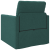 Sofa Pat 2 în 1 Verde Întunecat 74x77x81 cm Textile GartenMobel Dekor