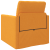 Sofa Pat 2-in-1 Galben Închis 74x77x81 cm Material GartenMobel Dekor