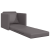 Fotoliu extensibil 2-in-1 Gri 74x77x81 cm Piele Sintetică GartenMobel Dekor
