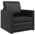 Fotoliul Floor Sofa Bed 2 în 1 Negru 74x77x81 cm Piele Artificială GartenMobel Dekor