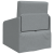Sofa Pat 2-in-1 Gri Deschis 65x80x83 cm Tesatură GartenMobel Dekor
