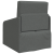 Sofa Pat Pe Pardoseală 2 în 1 Gri Închis 65x80x83 cm Țesătură GartenMobel Dekor