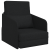 Sofa Pat 2-in-1 Negru 65x80x83 cm Material GartenMobel Dekor