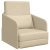 Sofa Pat 2 în 1 Crem 65x80x83 cm Țesătură GartenMobel Dekor