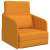 Pat-sofa pe podea 2-in-1 Galben închis 65x80x83 cm GartenMobel Dekor