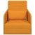 Pat-sofa pe podea 2-in-1 Galben închis 65x80x83 cm GartenMobel Dekor