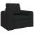 Sofa Pat 2 în 1 Negru 98x71x83 cm Țesătură GartenMobel Dekor