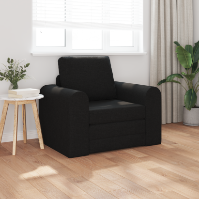 Sofa Pat 2 în 1 Negru 98x71x83 cm Țesătură GartenMobel Dekor