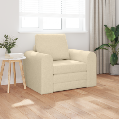 Canapea Pat 2 în 1 Crem 98x71x83 cm Material GartenMobel Dekor