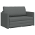 Canapea pat 2 în 1 gri închis 124x71x78 cm material textil GartenMobel Dekor