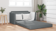 Canapea pat 2 în 1 gri închis 124x71x78 cm material textil GartenMobel Dekor