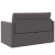 Canapea Pat Floor 2 în 1 Gri 124x71x78 cm Piele Artificială GartenMobel Dekor