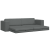 Canapea Pat 2-in-1 Gri Închis 245x150x60.5 cm Material GartenMobel Dekor