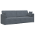 Sofa Pat 2 în 1 Gri Întunecat 213x144x60 cm Catifea GartenMobel Dekor