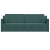 Canapea Pat 2 în 1 Verde Închis 213x144x60 cm Catifea GartenMobel Dekor