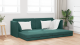 Canapea Pat 2 în 1 Verde Închis 213x144x60 cm Catifea GartenMobel Dekor