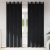 Cortine Blackout  cu inele 2 pcs Catifea Neagră GartenMobel Dekor