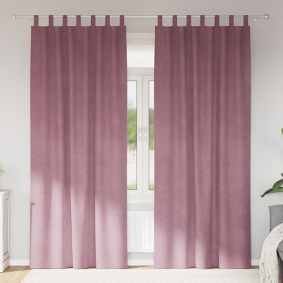 Perdele blackout  cu bucle de prindere 2 buc Dark Pink Velvet GartenMobel Dekor