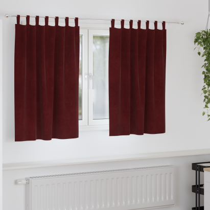 Cortine blackout  cu bucle de agatatoare 2 buc Wine Red Velvet GartenMobel Dekor
