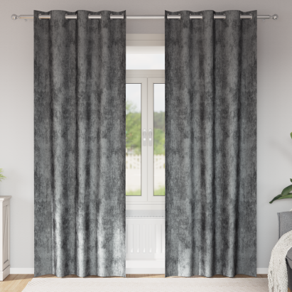 Draperii 2 buc cu Ochiuri Gri 260x140 cm GartenMobel Dekor