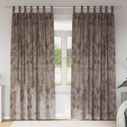 Draperii din catifea 2 buc cu ochiuri Cappuccino 245x140 cm GartenMobel Dekor