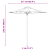 Parasol Grădină Crem 217x230 cm Bambus GartenMobel Dekor