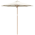 Parasol Grădină Alb Crem 240x260 cm Bambus GartenMobel Dekor